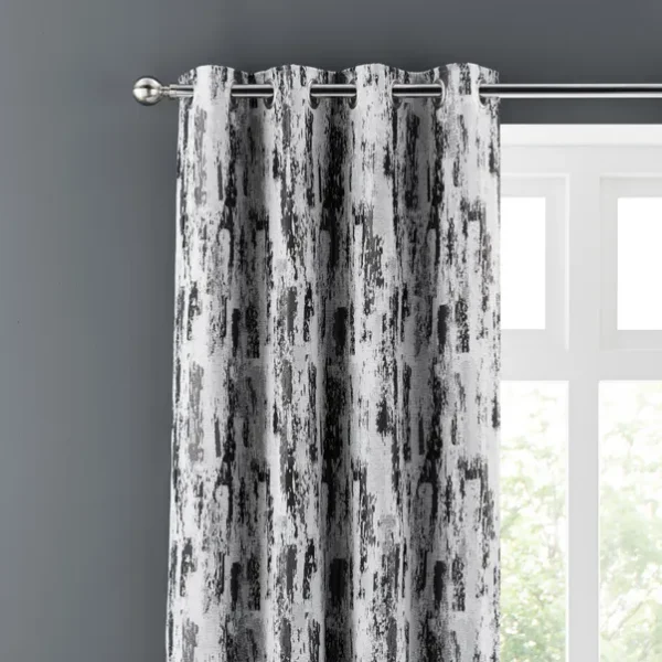 Abstract Eyelet Curtains