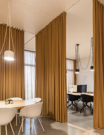 Partition Curtains for Open Office Spaces