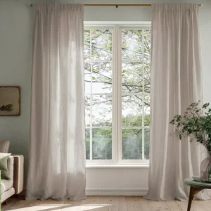 Blush Neutral Linen Curtain