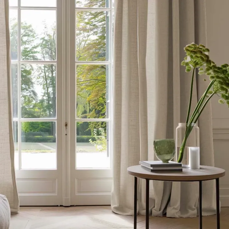 Blush Neutral Linen Curtain - Image 2