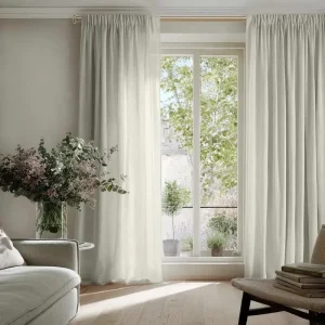 Natural Cream Linen Window Curtain
