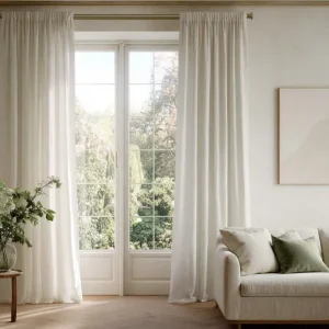 Pure Off White Linen Curtain