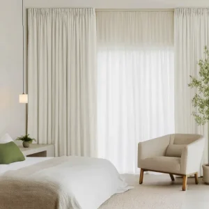 Warm Ivory Linen Curtain